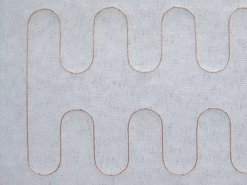 wire embedding on textiles