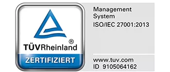 We are certified according to ISO/IEC 27001!